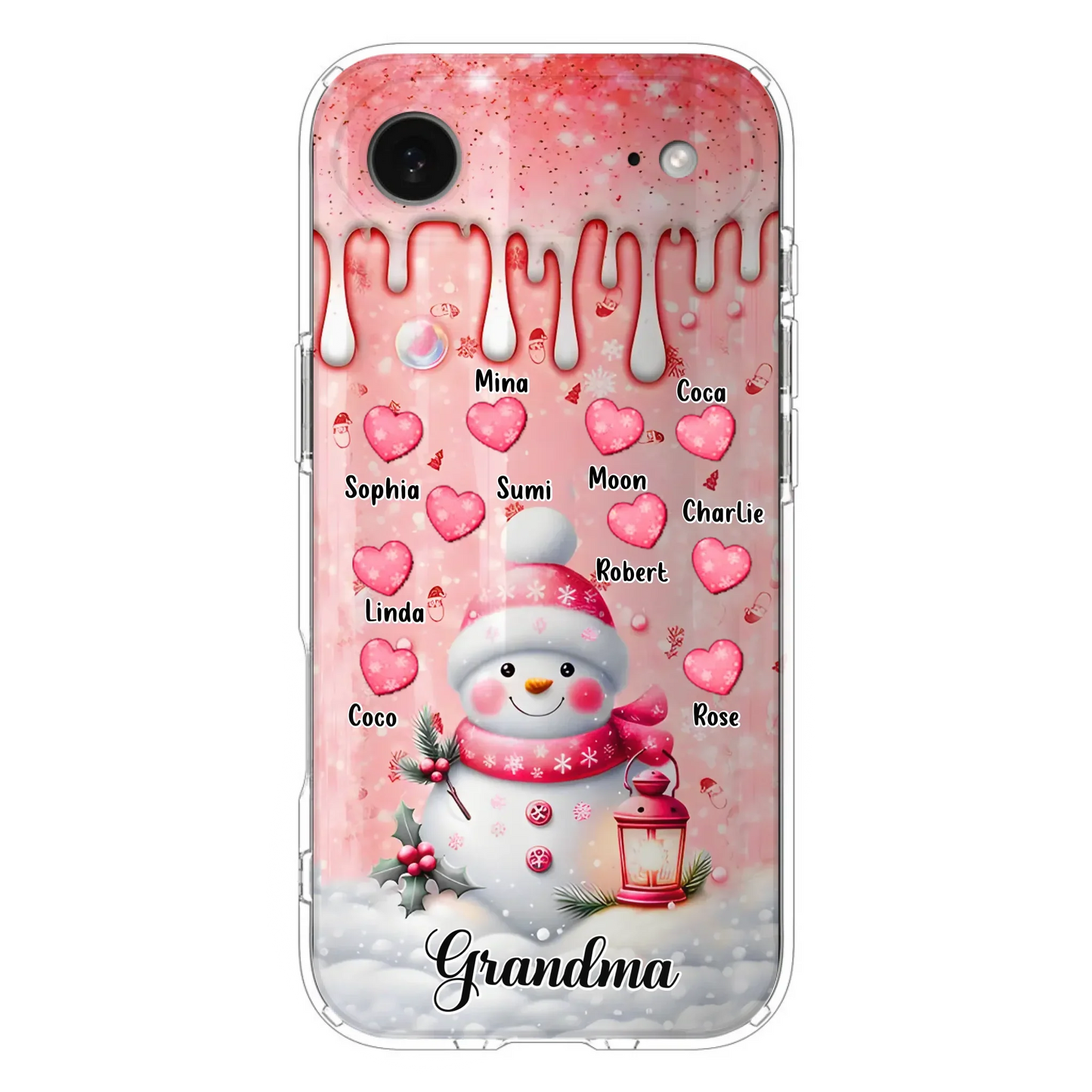 Personalized Snowman Grandma Phone Case - Christmas Gift Idea For Grandma - Up to 10 Kids - Case For iPhone/Samsung - Grandma