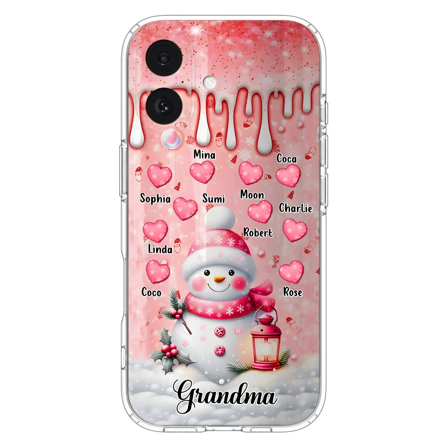 Personalized Snowman Grandma Phone Case - Christmas Gift Idea For Grandma - Up to 10 Kids - Case For iPhone/Samsung - Grandma