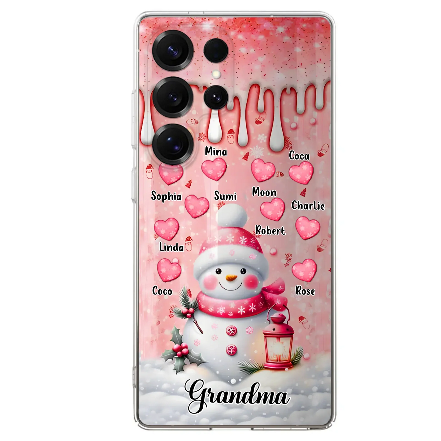Personalized Snowman Grandma Phone Case - Christmas Gift Idea For Grandma - Up to 10 Kids - Case For iPhone/Samsung - Grandma