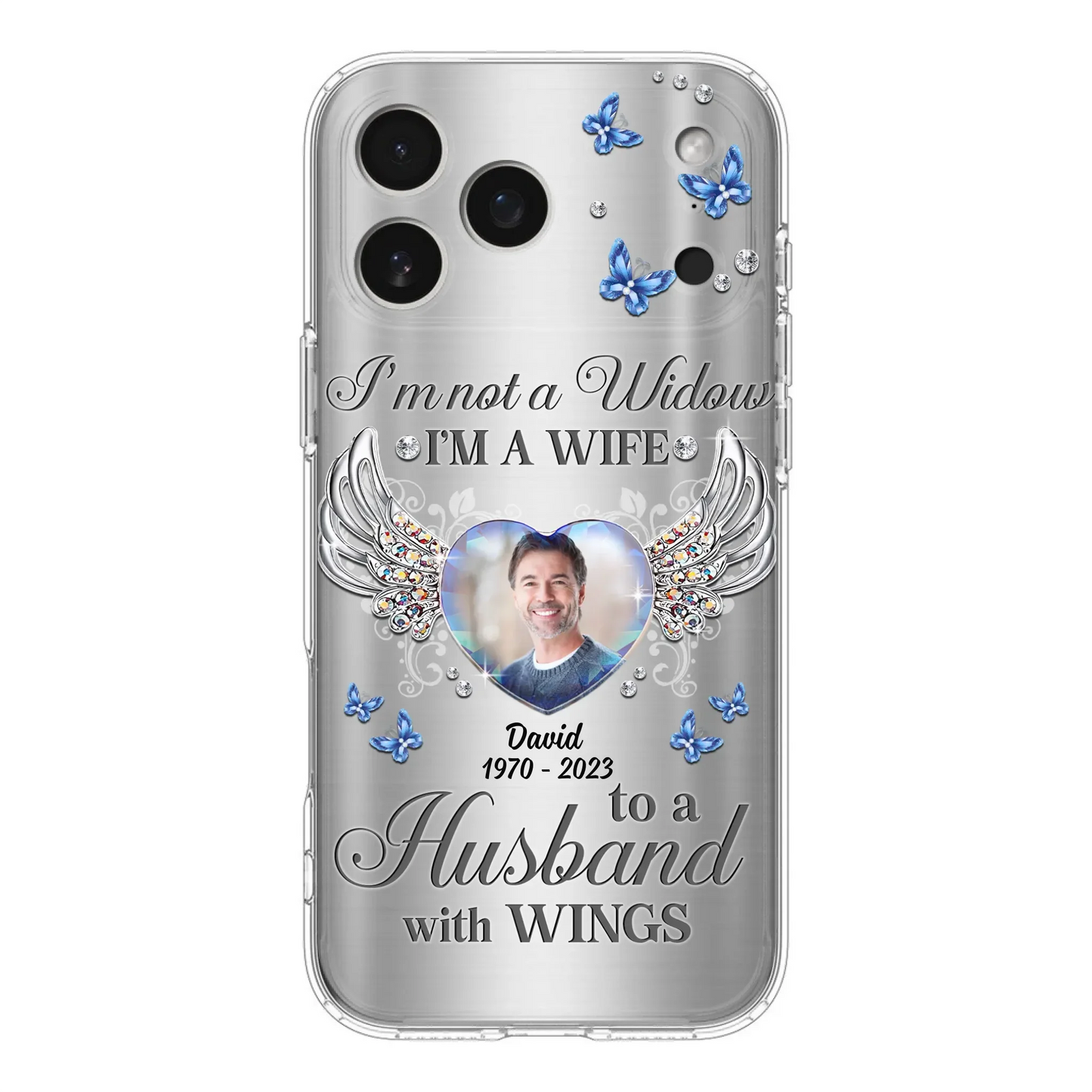 Personalized Memorial Husband Phone Case - Memorial Gift Idea - I'm Not A Widow I'm A Wife To A Husband With Wings - Case For iPhone/Samsung