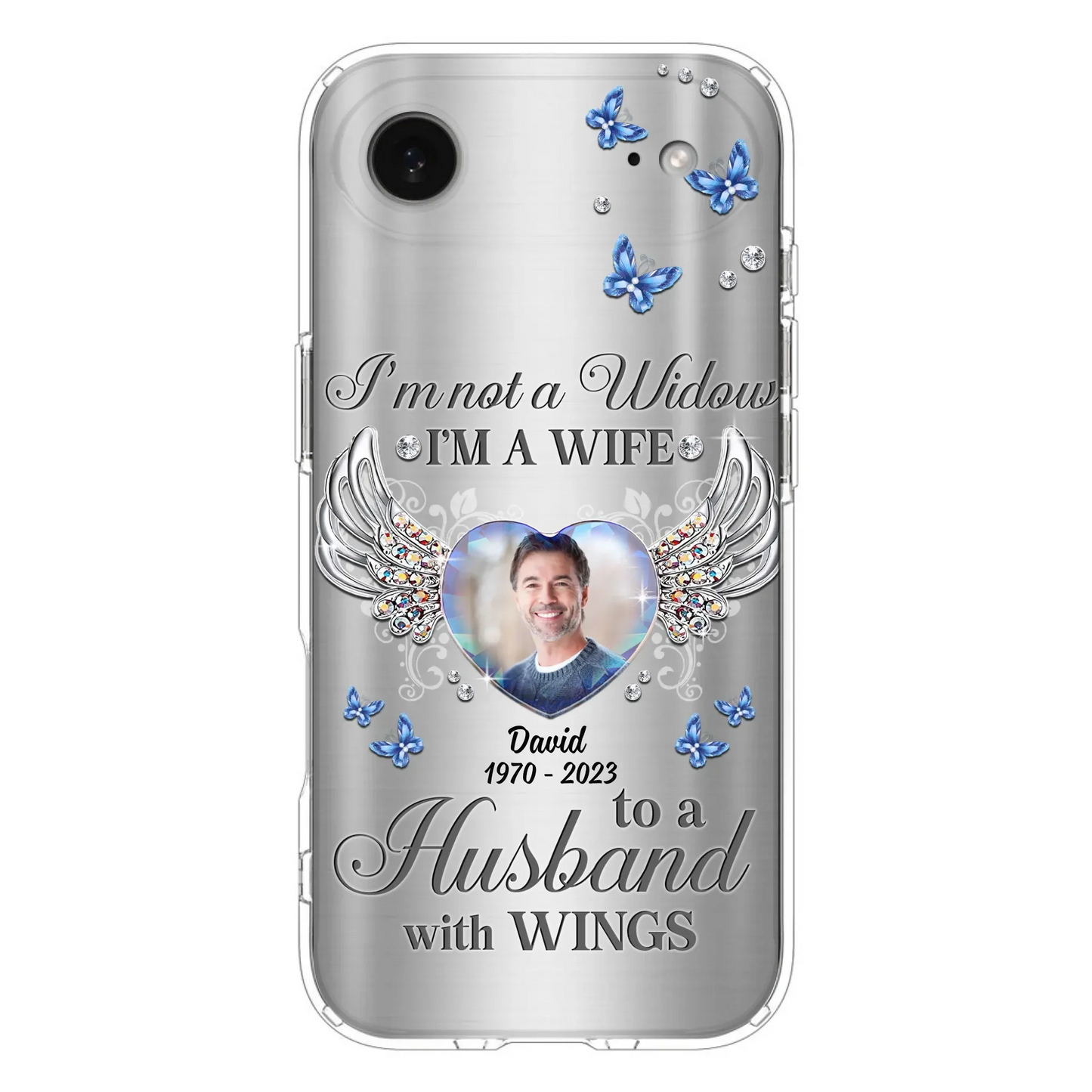 Personalized Memorial Husband Phone Case - Memorial Gift Idea - I'm Not A Widow I'm A Wife To A Husband With Wings - Case For iPhone/Samsung