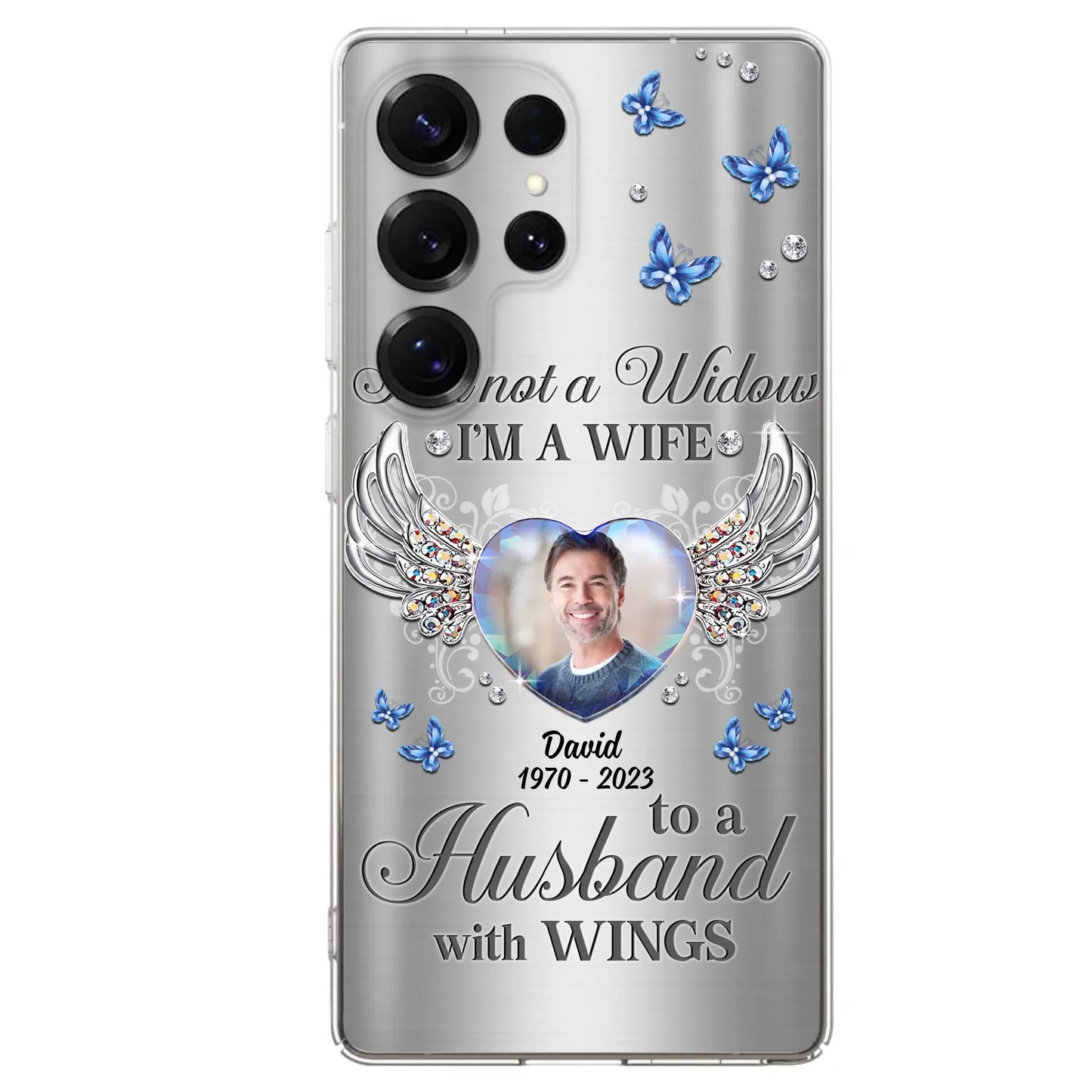 Personalized Memorial Husband Phone Case - Memorial Gift Idea - I'm Not A Widow I'm A Wife To A Husband With Wings - Case For iPhone/Samsung
