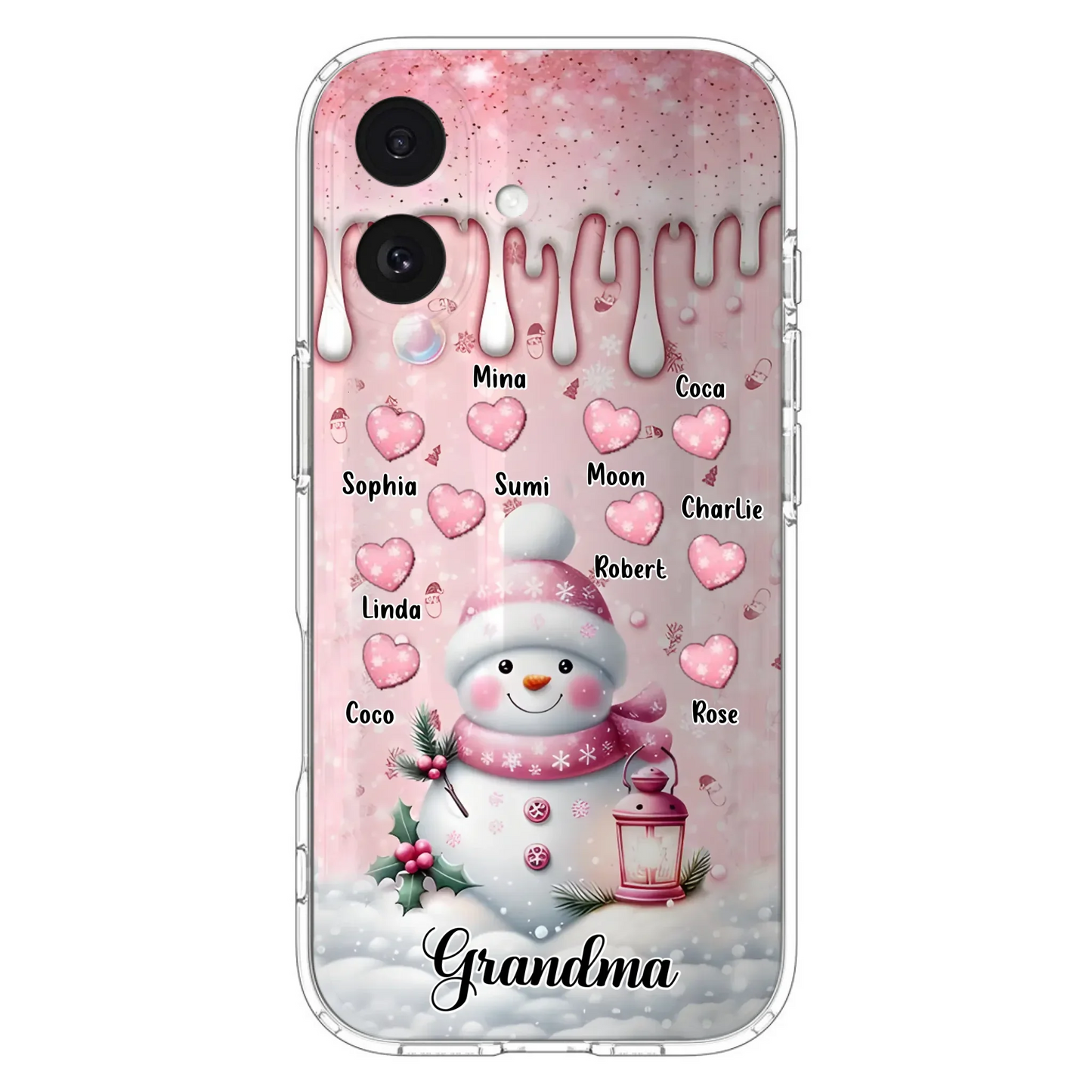 Custom Personalized Snowman Grandma Phone Case - Christmas Gift Idea For Grandma - Up to 10 Kids - Case For iPhone/Samsung - Grandma