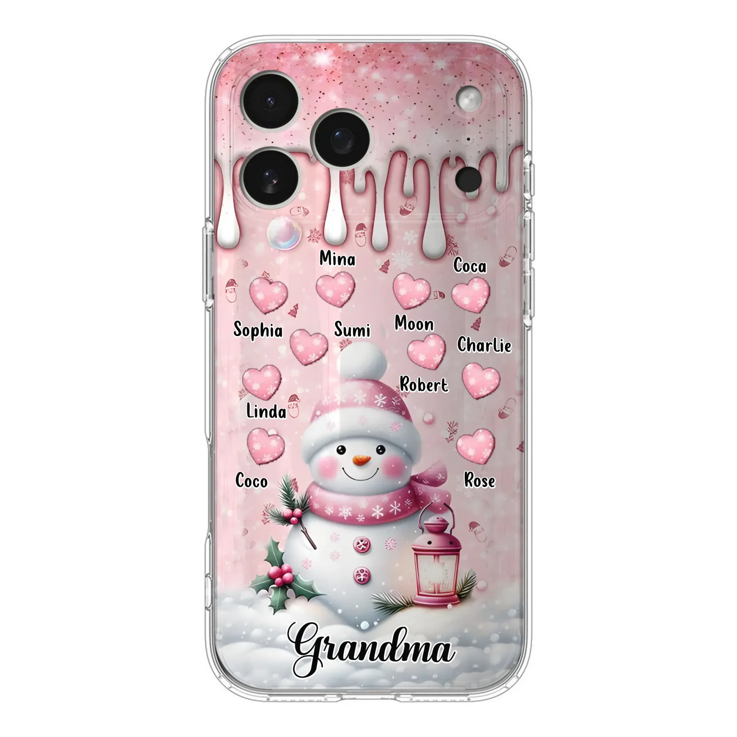 Custom Personalized Snowman Grandma Phone Case - Christmas Gift Idea For Grandma - Up to 10 Kids - Case For iPhone/Samsung - Grandma