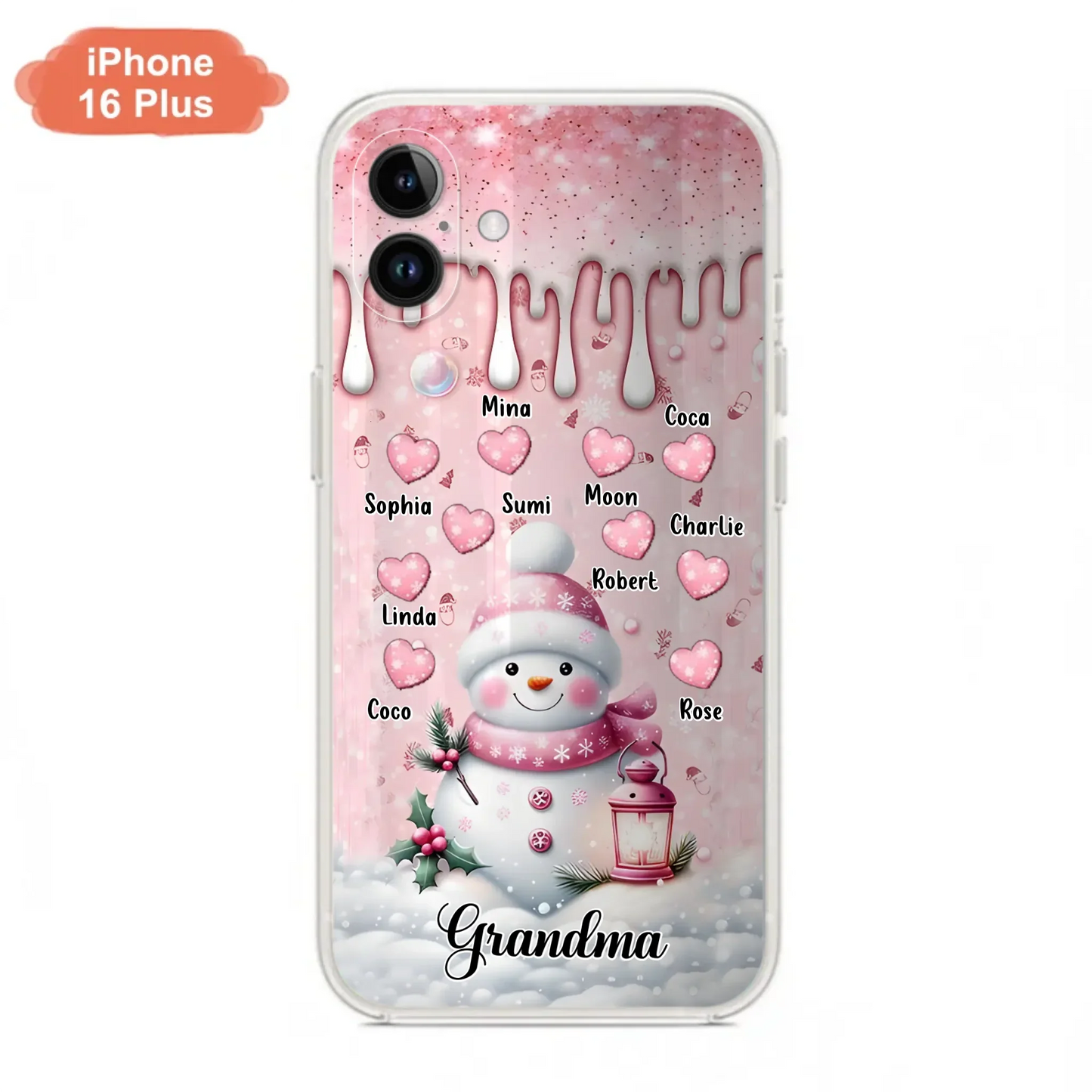 Custom Personalized Snowman Grandma Phone Case - Christmas Gift Idea For Grandma - Up to 10 Kids - Case For iPhone/Samsung - Grandma