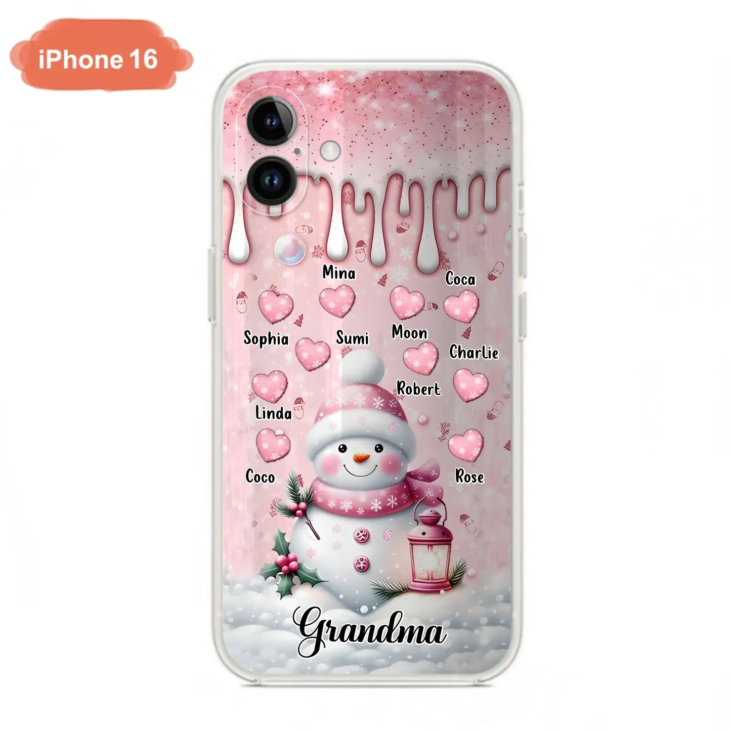 Custom Personalized Snowman Grandma Phone Case - Christmas Gift Idea For Grandma - Up to 10 Kids - Case For iPhone/Samsung - Grandma