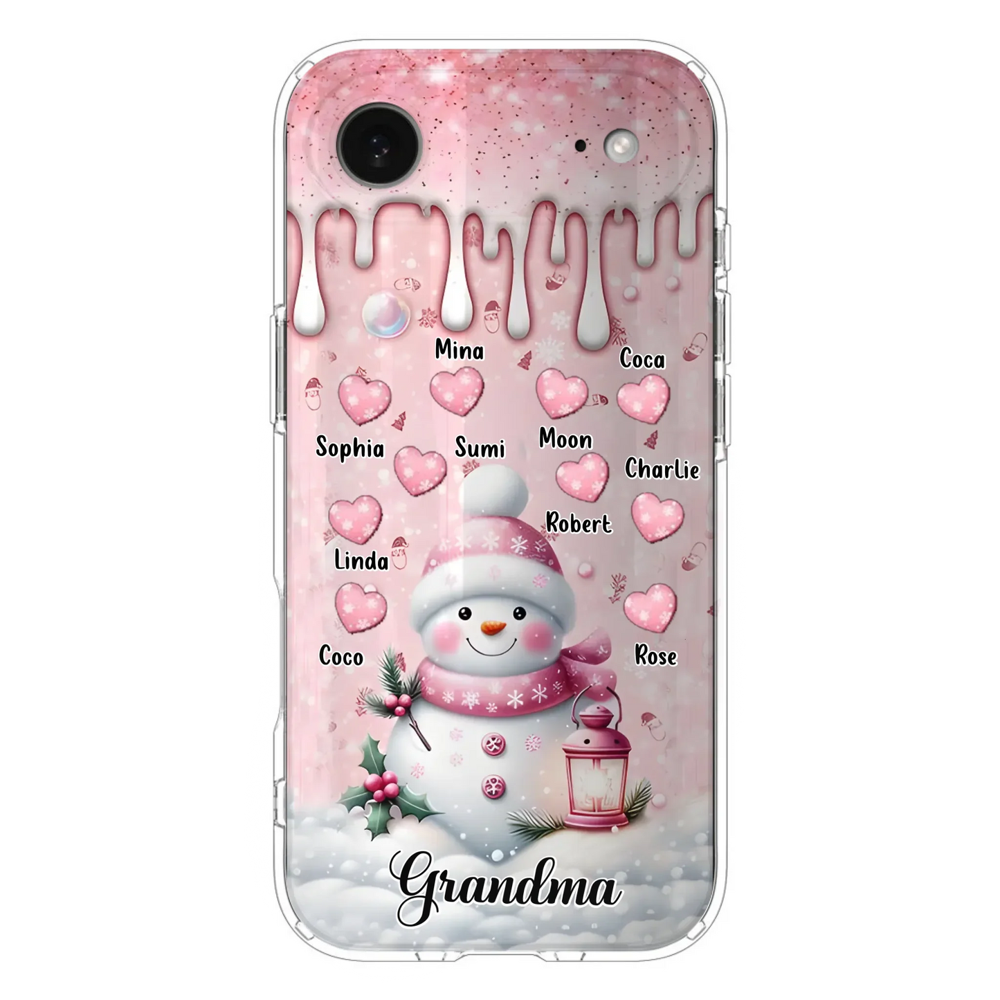 Custom Personalized Snowman Grandma Phone Case - Christmas Gift Idea For Grandma - Up to 10 Kids - Case For iPhone/Samsung - Grandma