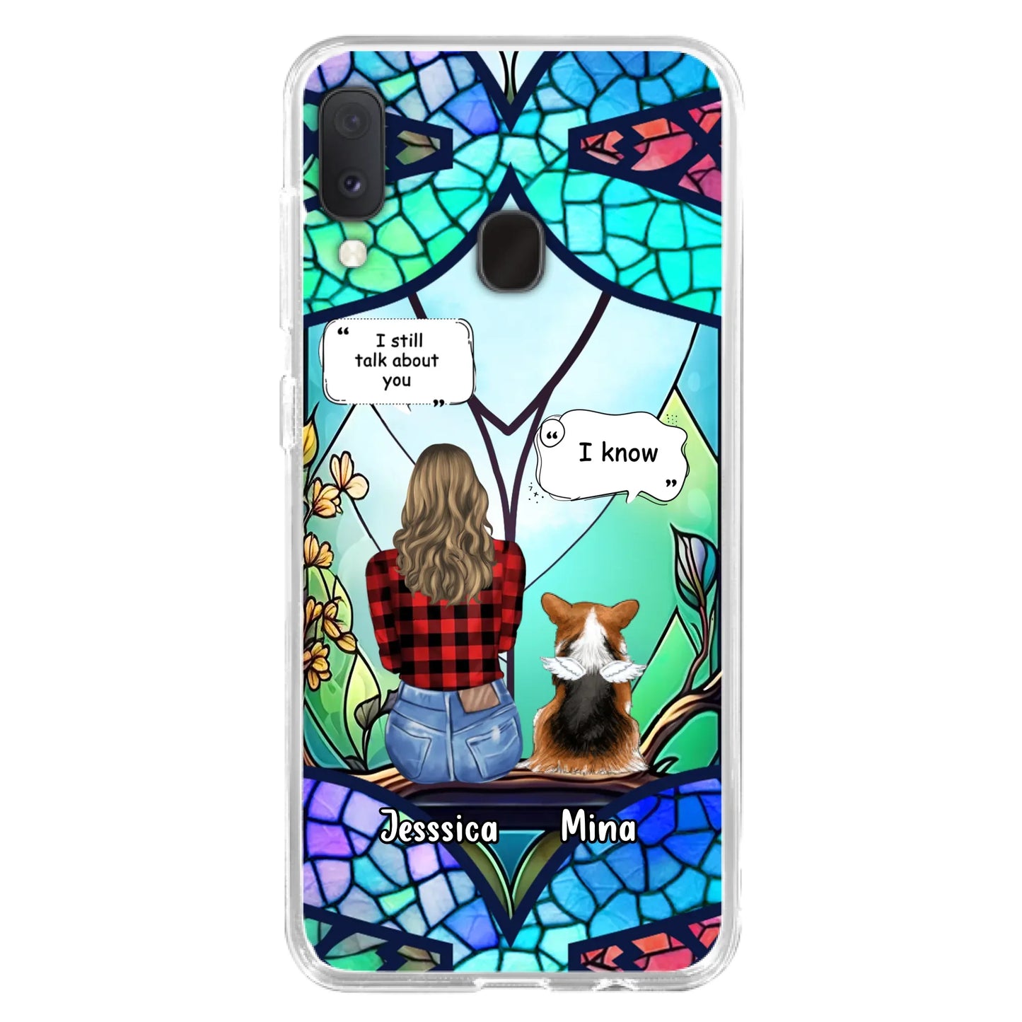 Custom Personalized Memorial Pet Phone Case - Memorial Gift Idea For Dog/ Cat/ Rabbits Owners - Up to 3 Dogs/ Cats/ Rabbits - Case For iPhone And Samsung