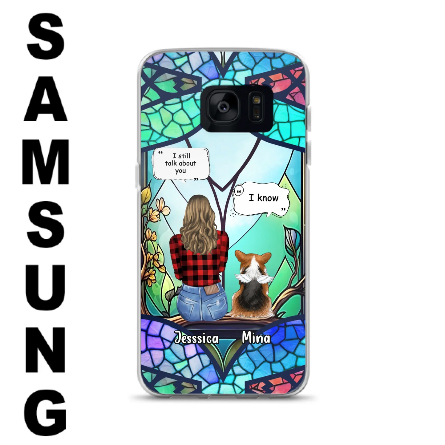 Custom Personalized Memorial Pet Phone Case - Memorial Gift Idea For Dog/ Cat/ Rabbits Owners - Up to 3 Dogs/ Cats/ Rabbits - Case For iPhone And Samsung