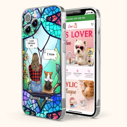 Custom Personalized Memorial Pet Phone Case - Memorial Gift Idea For Dog/ Cat/ Rabbits Owners - Up to 3 Dogs/ Cats/ Rabbits - Case For iPhone And Samsung