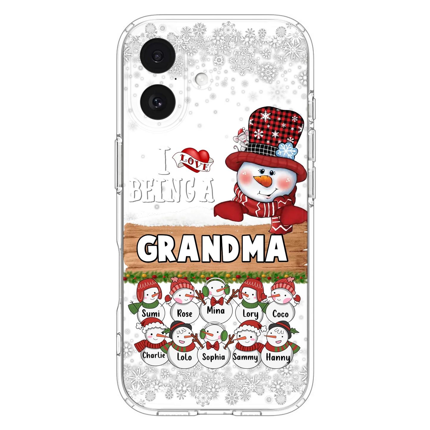 Custom Personalized Grandma Phone Case - Upto 10 Grandkids - Christmas Gift Idea for Grandma - I Love Being A Grandma - Case For iPhone/Samsung
