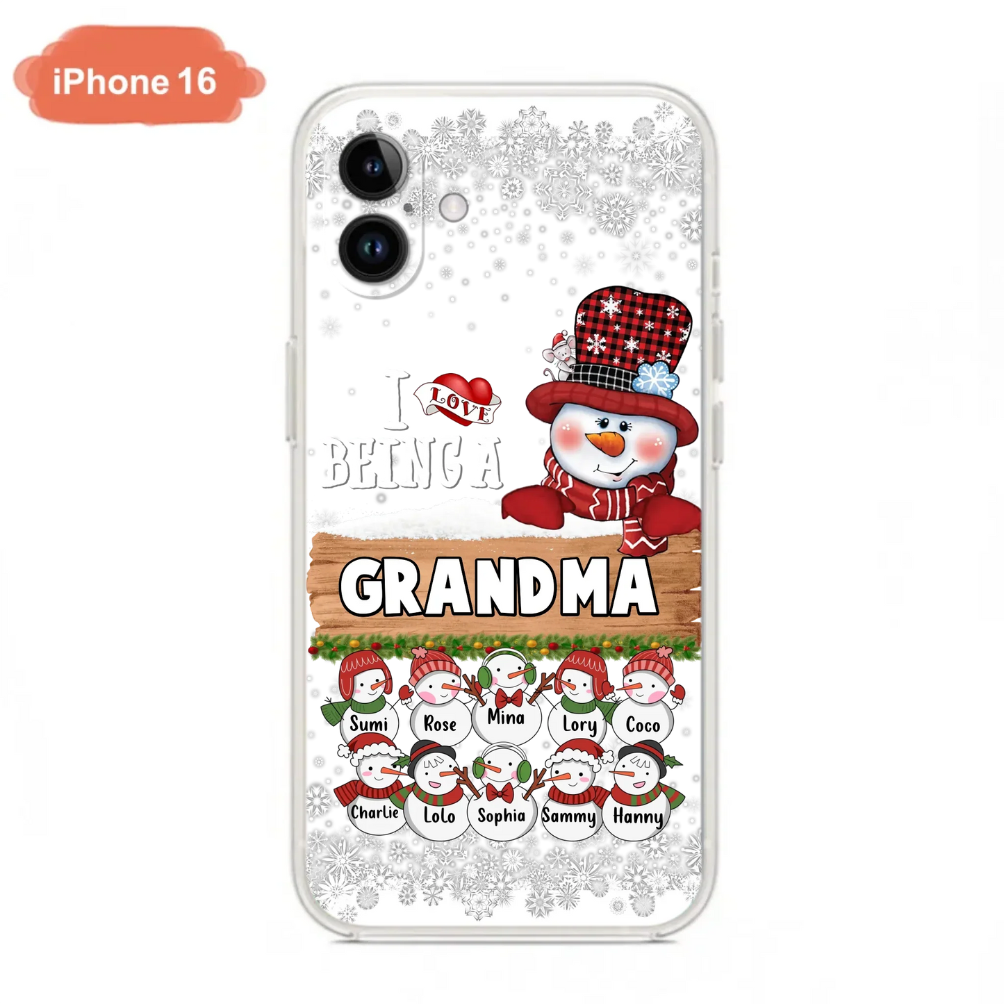 Custom Personalized Grandma Phone Case - Upto 10 Grandkids - Christmas Gift Idea for Grandma - I Love Being A Grandma - Case For iPhone/Samsung