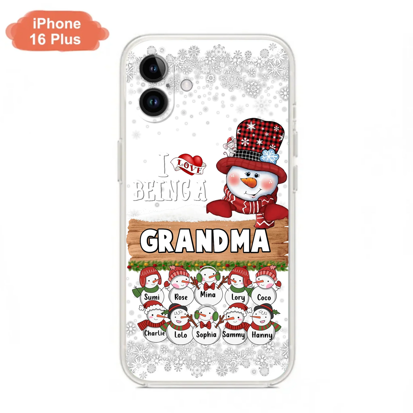 Custom Personalized Grandma Phone Case - Upto 10 Grandkids - Christmas Gift Idea for Grandma - I Love Being A Grandma - Case For iPhone/Samsung