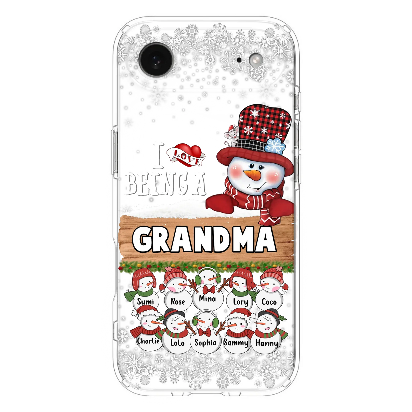 Custom Personalized Grandma Phone Case - Upto 10 Grandkids - Christmas Gift Idea for Grandma - I Love Being A Grandma - Case For iPhone/Samsung