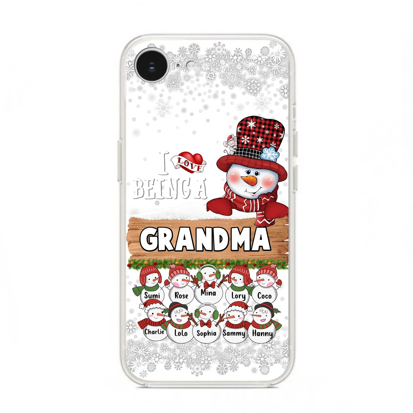 Custom Personalized Grandma Phone Case - Upto 10 Grandkids - Christmas Gift Idea for Grandma - I Love Being A Grandma - Case For iPhone/Samsung