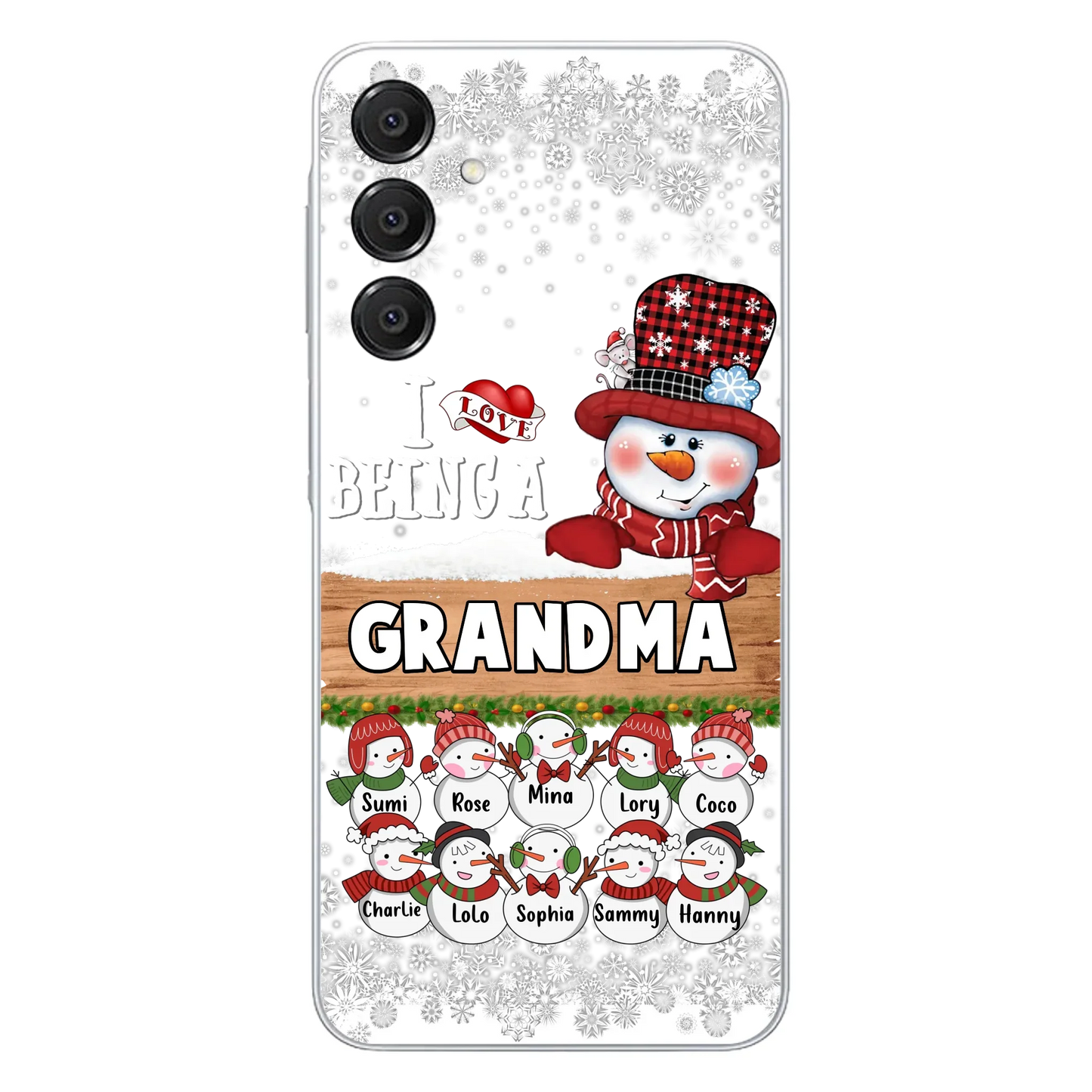 Custom Personalized Grandma Phone Case - Upto 10 Grandkids - Christmas Gift Idea for Grandma - I Love Being A Grandma - Case For iPhone/Samsung