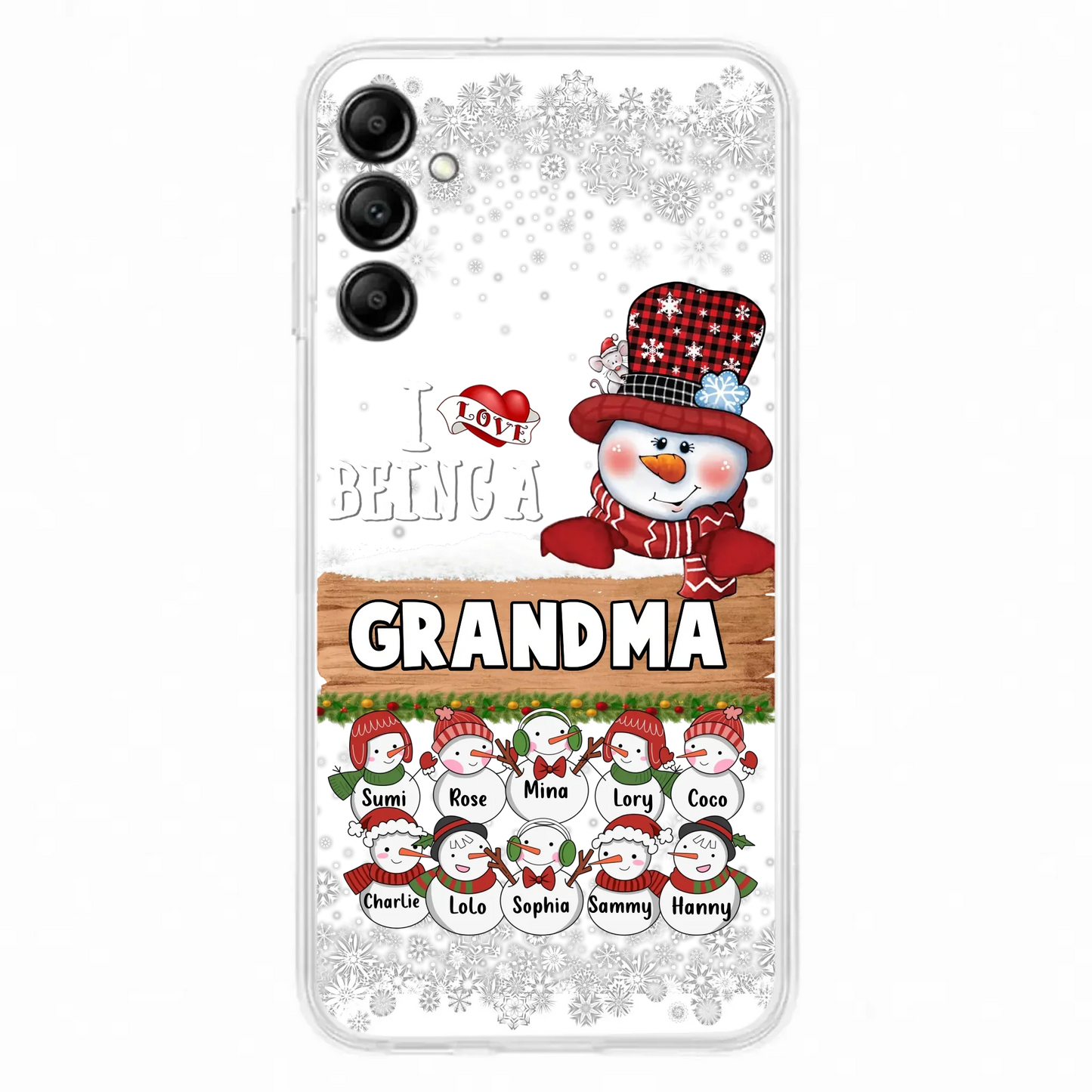 Custom Personalized Grandma Phone Case - Upto 10 Grandkids - Christmas Gift Idea for Grandma - I Love Being A Grandma - Case For iPhone/Samsung