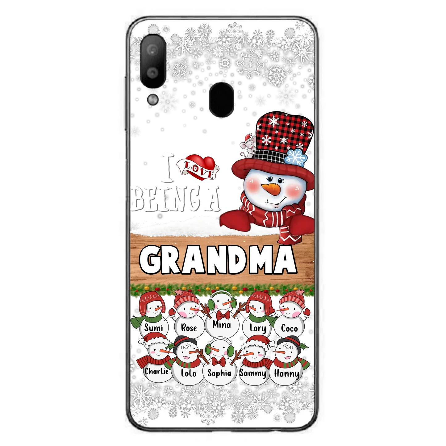Custom Personalized Grandma Phone Case - Upto 10 Grandkids - Christmas Gift Idea for Grandma - I Love Being A Grandma - Case For iPhone/Samsung