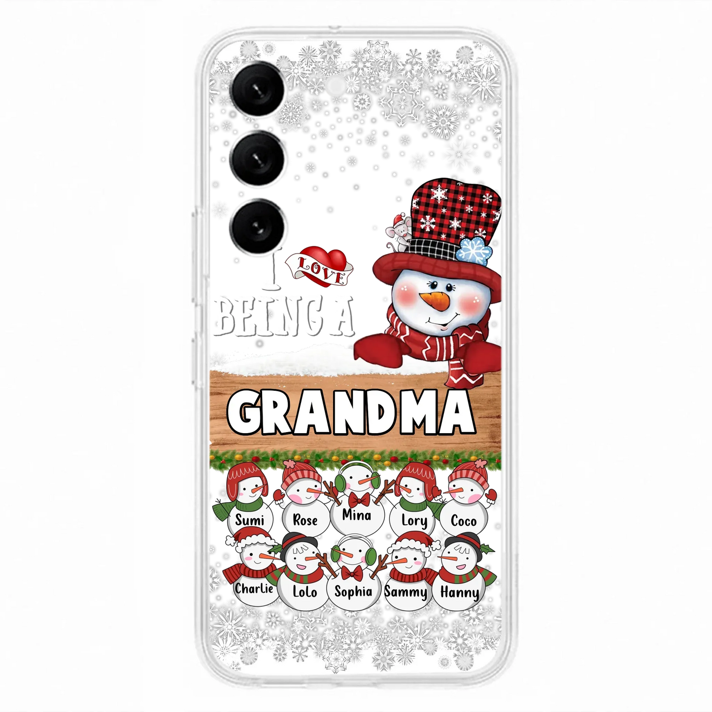 Custom Personalized Grandma Phone Case - Upto 10 Grandkids - Christmas Gift Idea for Grandma - I Love Being A Grandma - Case For iPhone/Samsung