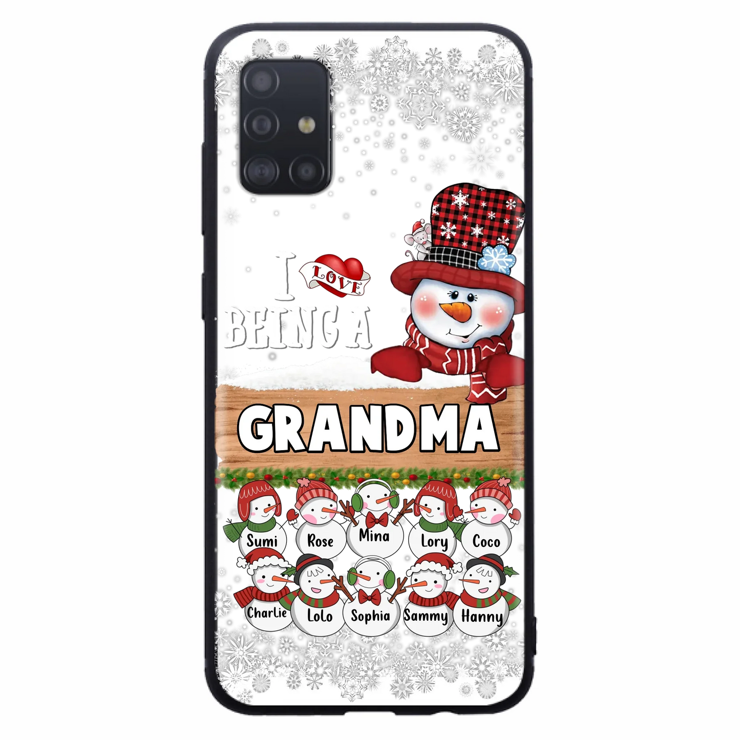 Custom Personalized Grandma Phone Case - Upto 10 Grandkids - Christmas Gift Idea for Grandma - I Love Being A Grandma - Case For iPhone/Samsung