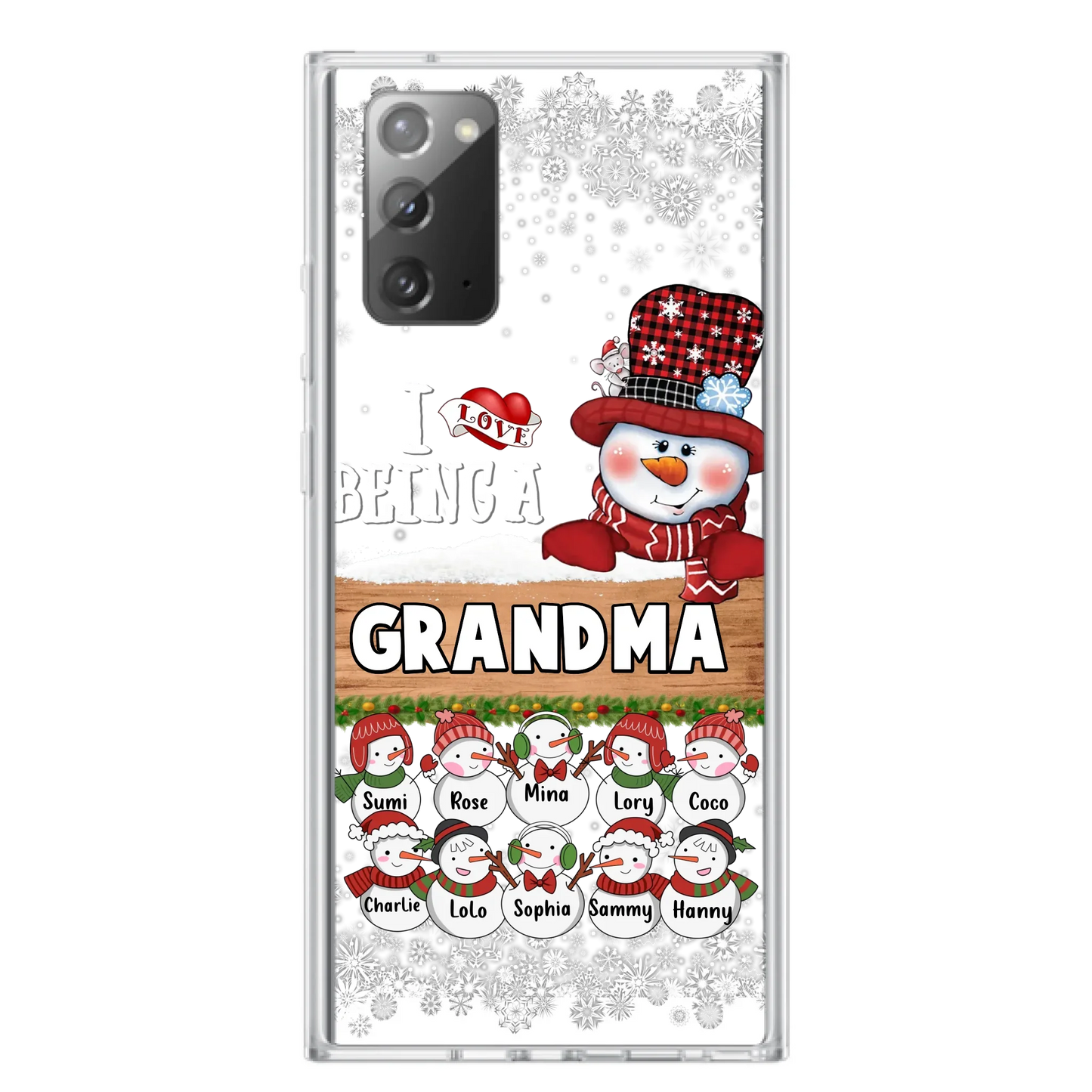 Custom Personalized Grandma Phone Case - Upto 10 Grandkids - Christmas Gift Idea for Grandma - I Love Being A Grandma - Case For iPhone/Samsung