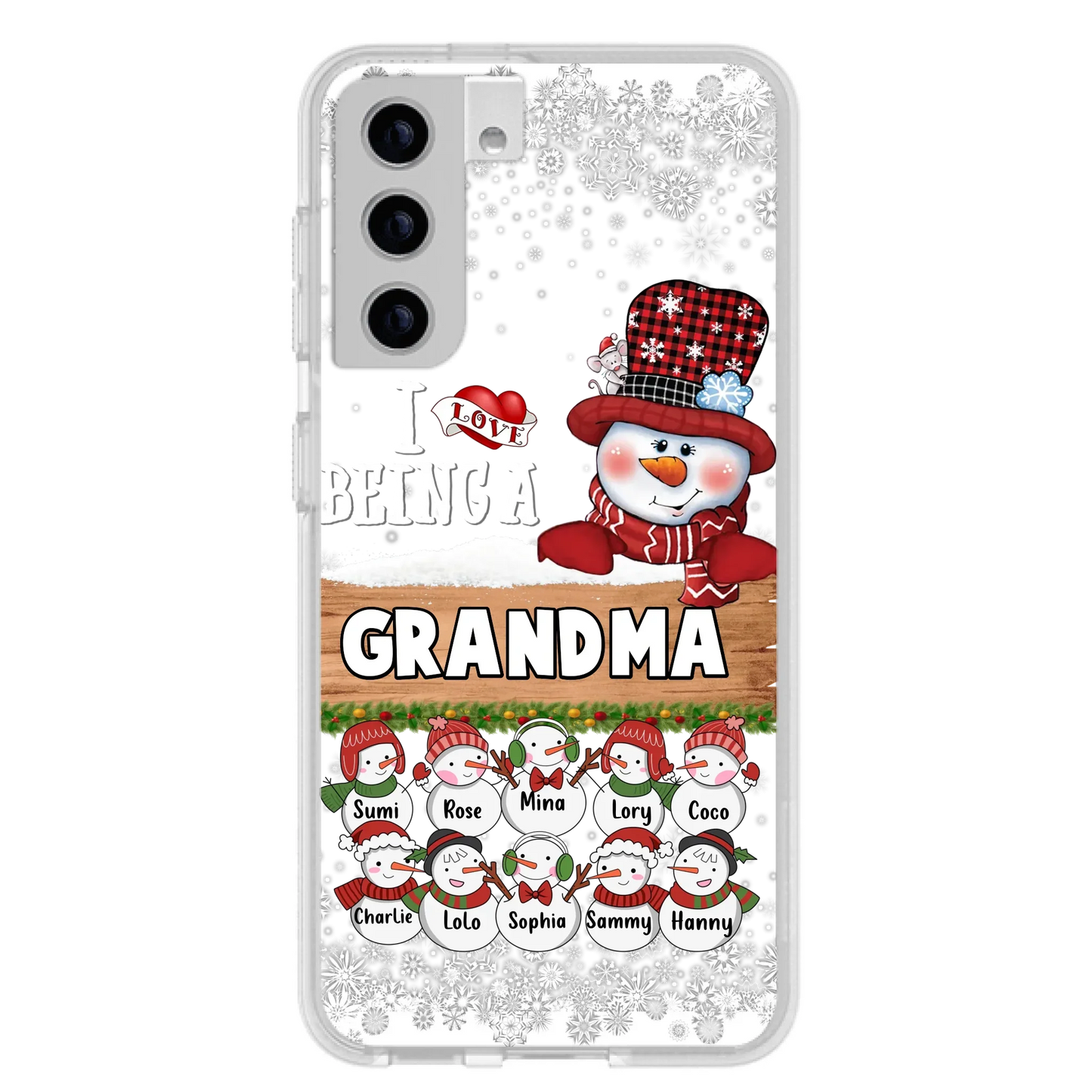 Custom Personalized Grandma Phone Case - Upto 10 Grandkids - Christmas Gift Idea for Grandma - I Love Being A Grandma - Case For iPhone/Samsung