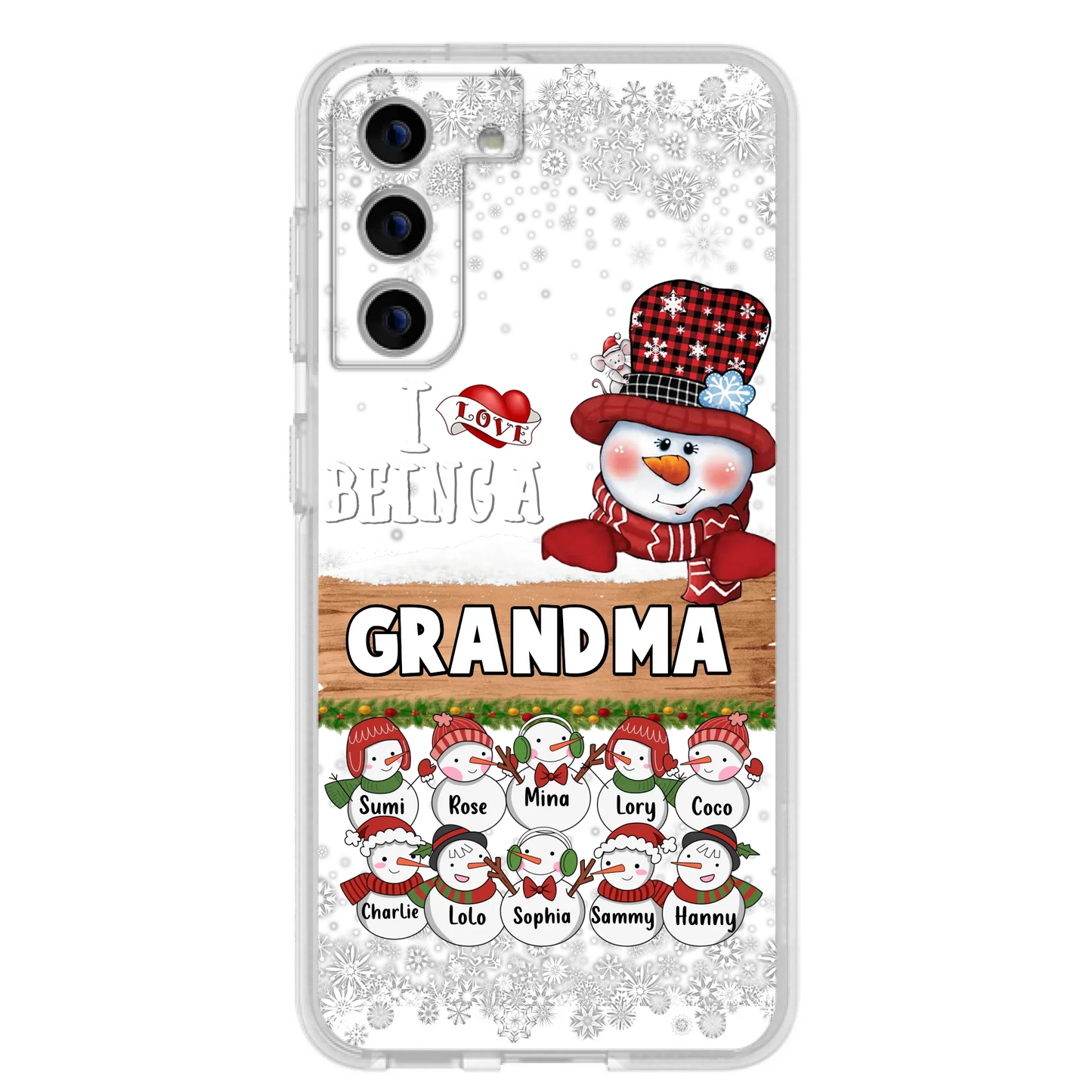 Custom Personalized Grandma Phone Case - Upto 10 Grandkids - Christmas Gift Idea for Grandma - I Love Being A Grandma - Case For iPhone/Samsung
