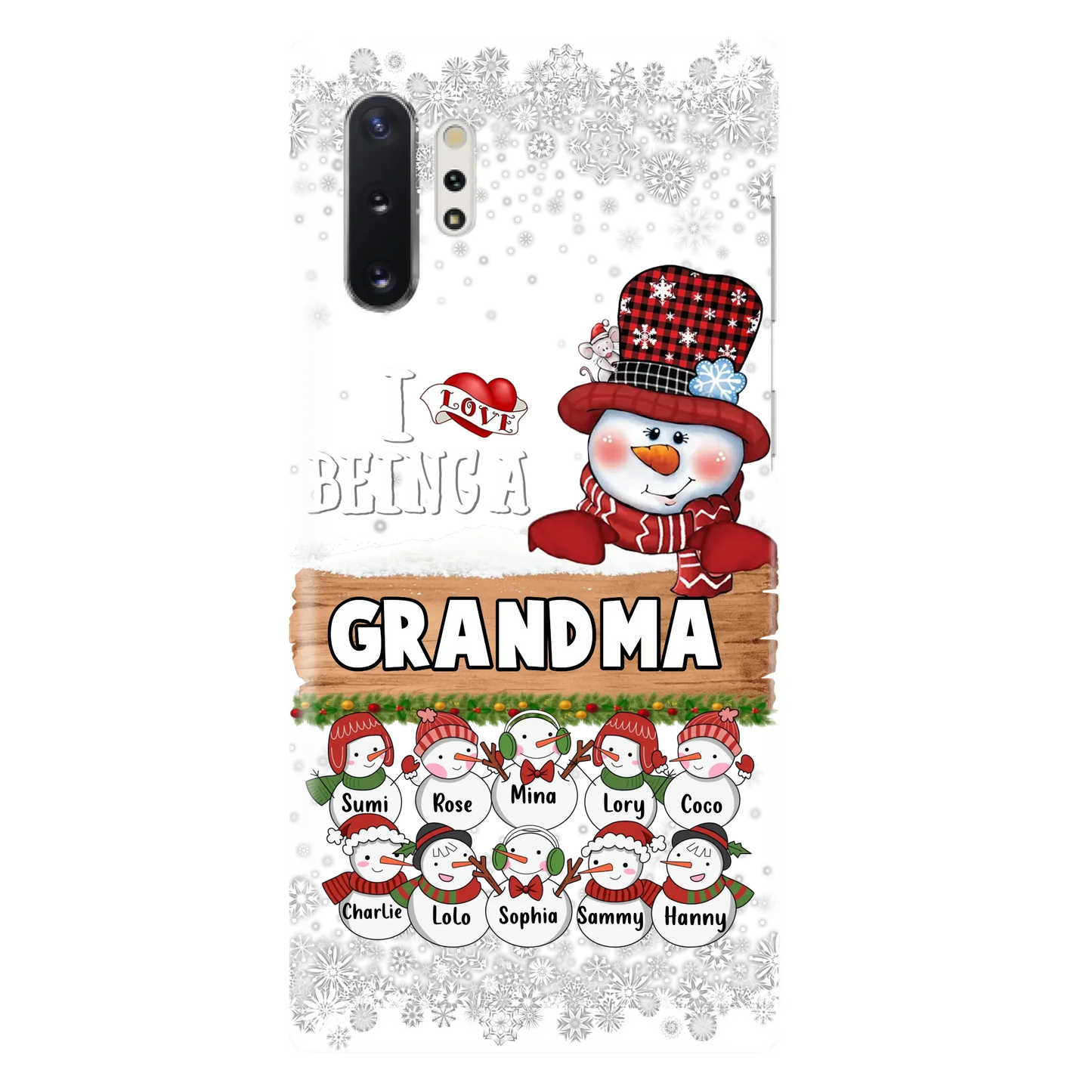 Custom Personalized Grandma Phone Case - Upto 10 Grandkids - Christmas Gift Idea for Grandma - I Love Being A Grandma - Case For iPhone/Samsung