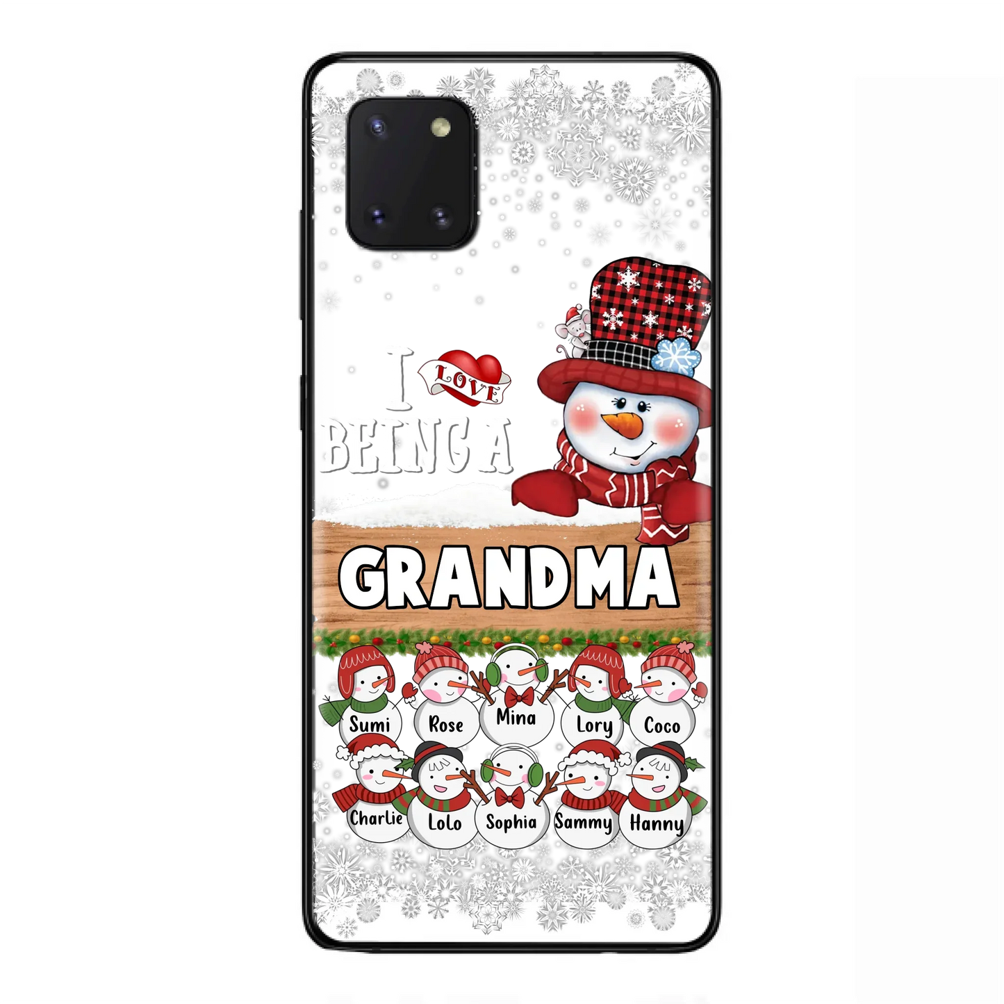Custom Personalized Grandma Phone Case - Upto 10 Grandkids - Christmas Gift Idea for Grandma - I Love Being A Grandma - Case For iPhone/Samsung