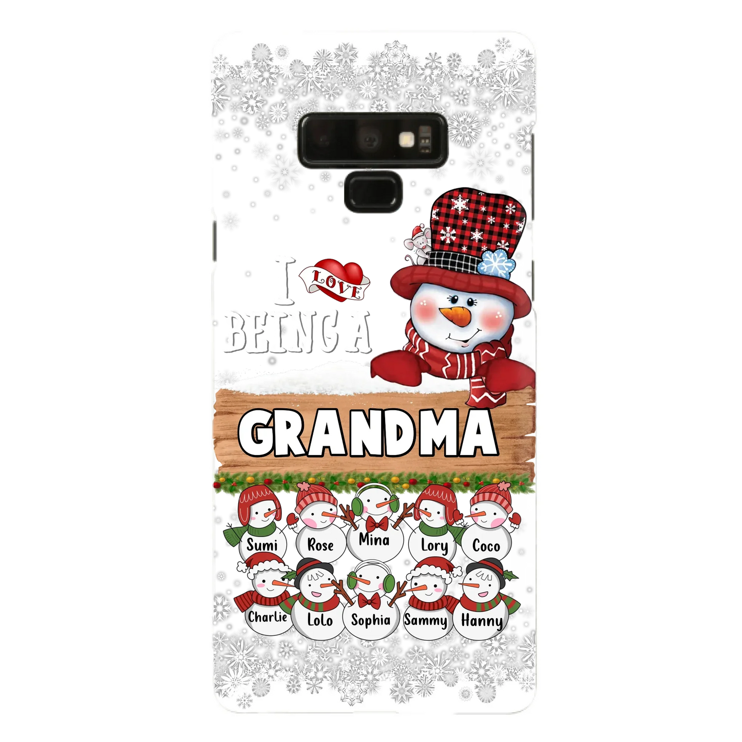 Custom Personalized Grandma Phone Case - Upto 10 Grandkids - Christmas Gift Idea for Grandma - I Love Being A Grandma - Case For iPhone/Samsung