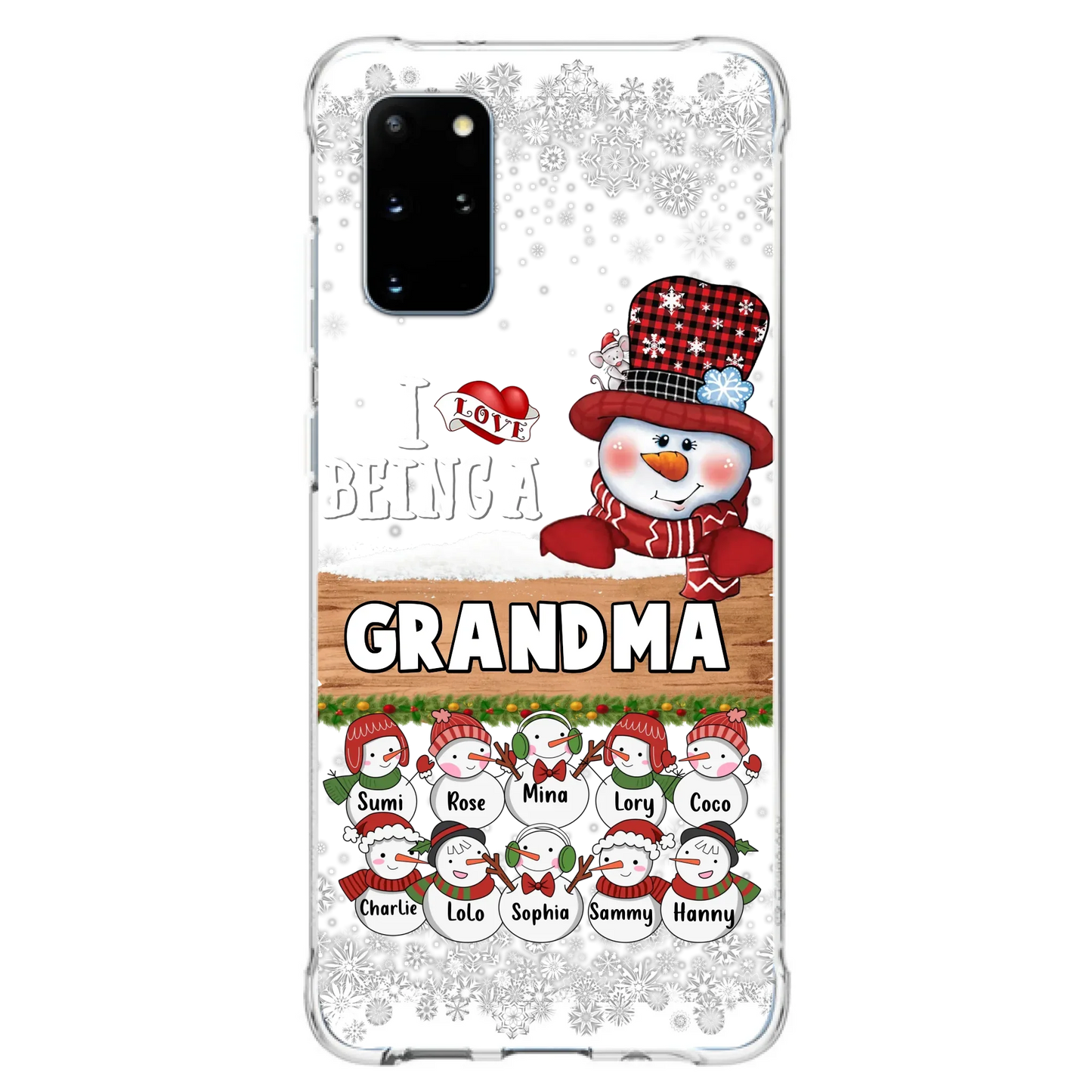 Custom Personalized Grandma Phone Case - Upto 10 Grandkids - Christmas Gift Idea for Grandma - I Love Being A Grandma - Case For iPhone/Samsung