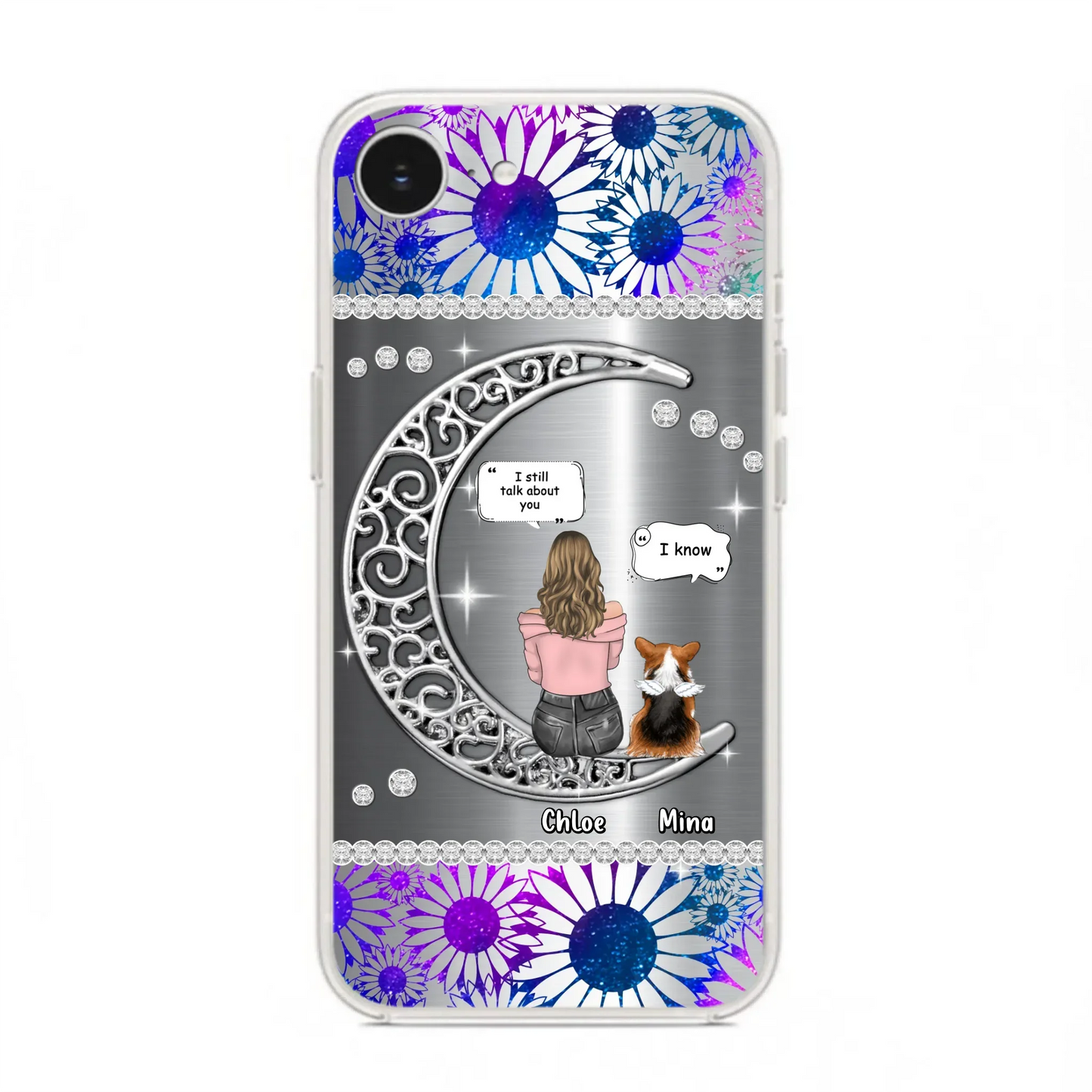 Custom Personalized To The Moon & Back Pet Phone Case - Memorial Gift Idea For Dog/ Cat/ Rabbits Owners - Up to 4 Dogs/ Cats/ Rabbits - Case For iPhone And Samsung