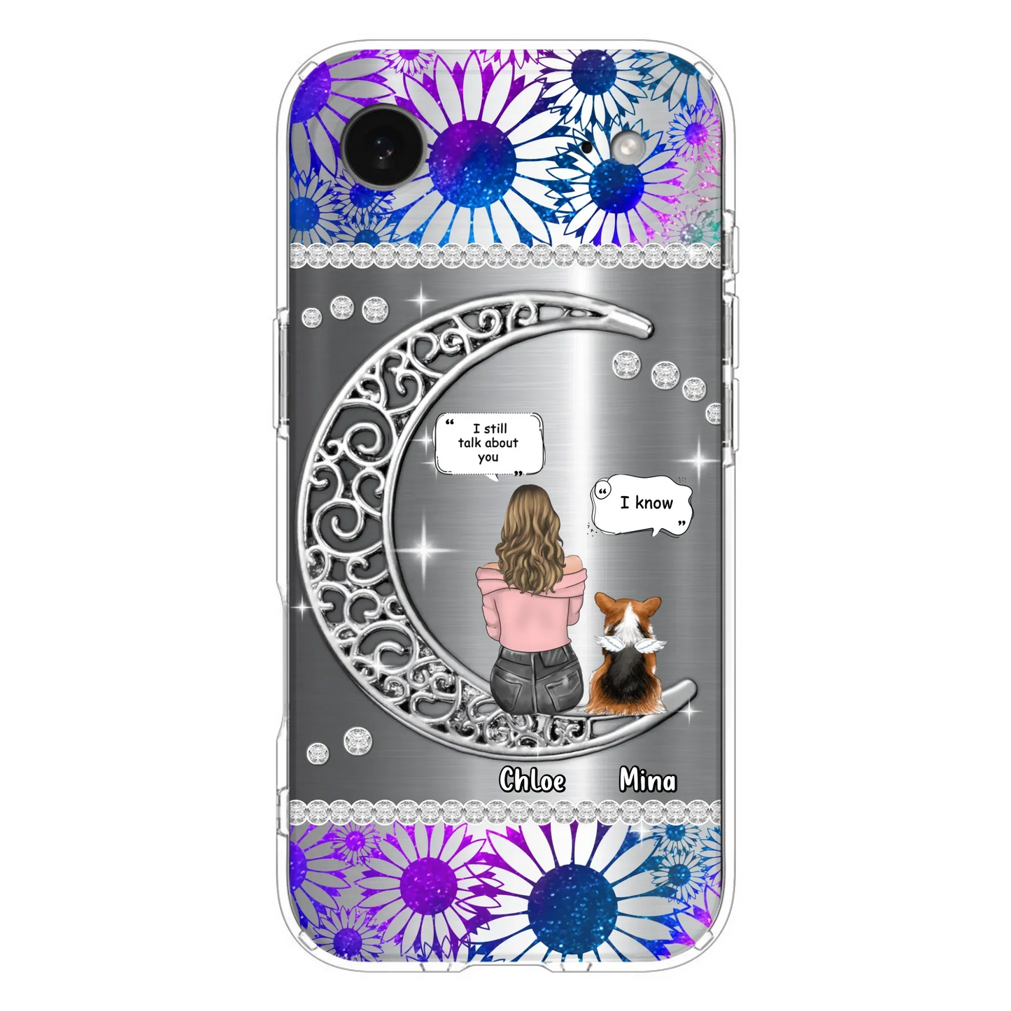 Custom Personalized To The Moon & Back Pet Phone Case - Memorial Gift Idea For Dog/ Cat/ Rabbits Owners - Up to 4 Dogs/ Cats/ Rabbits - Case For iPhone And Samsung