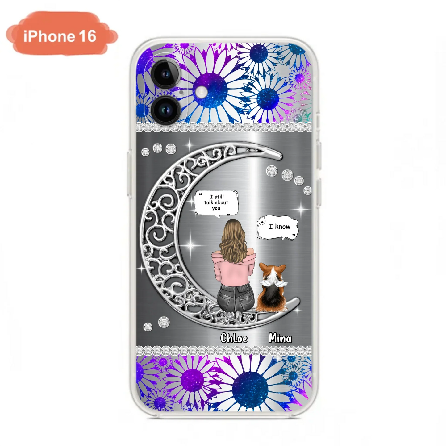 Custom Personalized To The Moon & Back Pet Phone Case - Memorial Gift Idea For Dog/ Cat/ Rabbits Owners - Up to 4 Dogs/ Cats/ Rabbits - Case For iPhone And Samsung