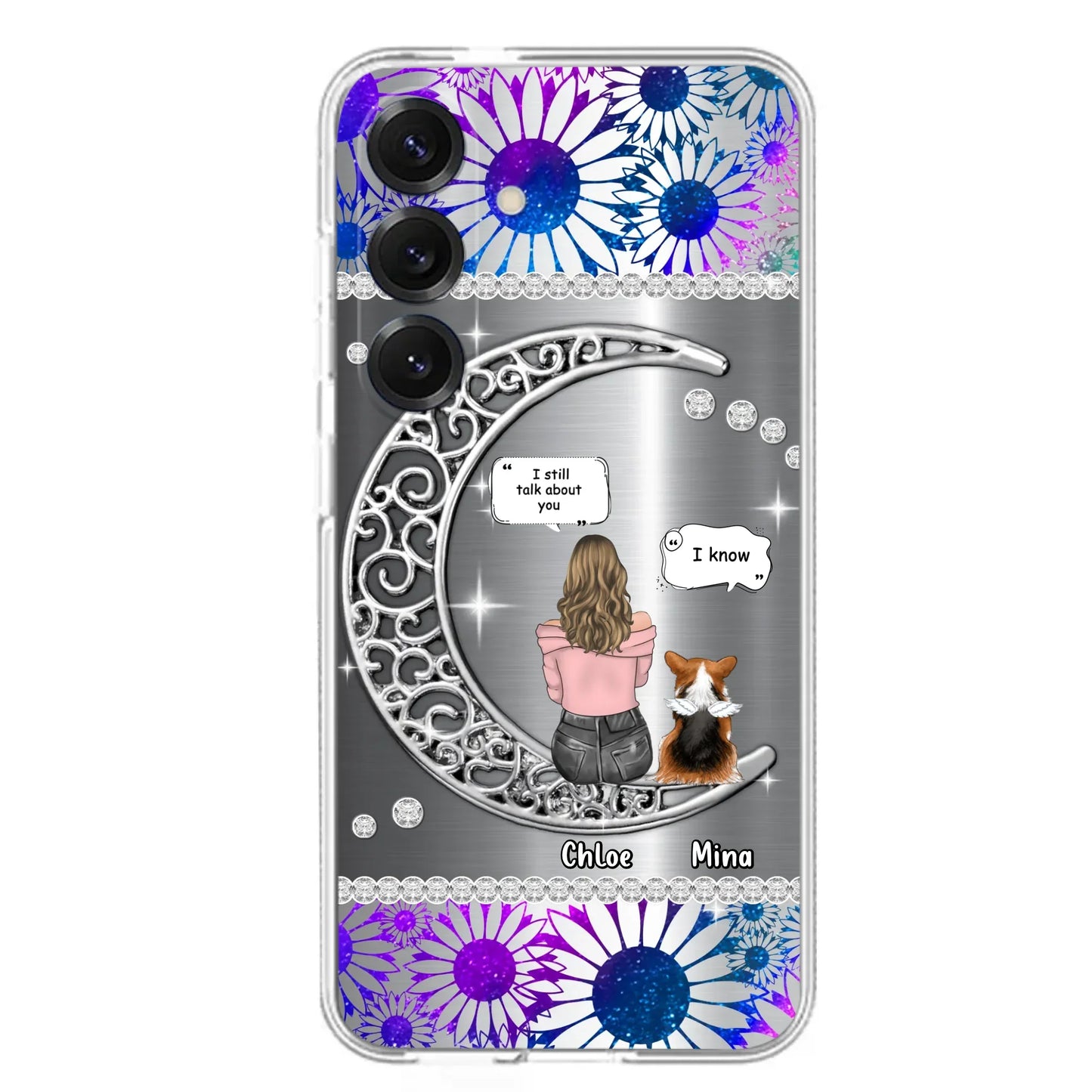 Custom Personalized To The Moon & Back Pet Phone Case - Memorial Gift Idea For Dog/ Cat/ Rabbits Owners - Up to 4 Dogs/ Cats/ Rabbits - Case For iPhone And Samsung
