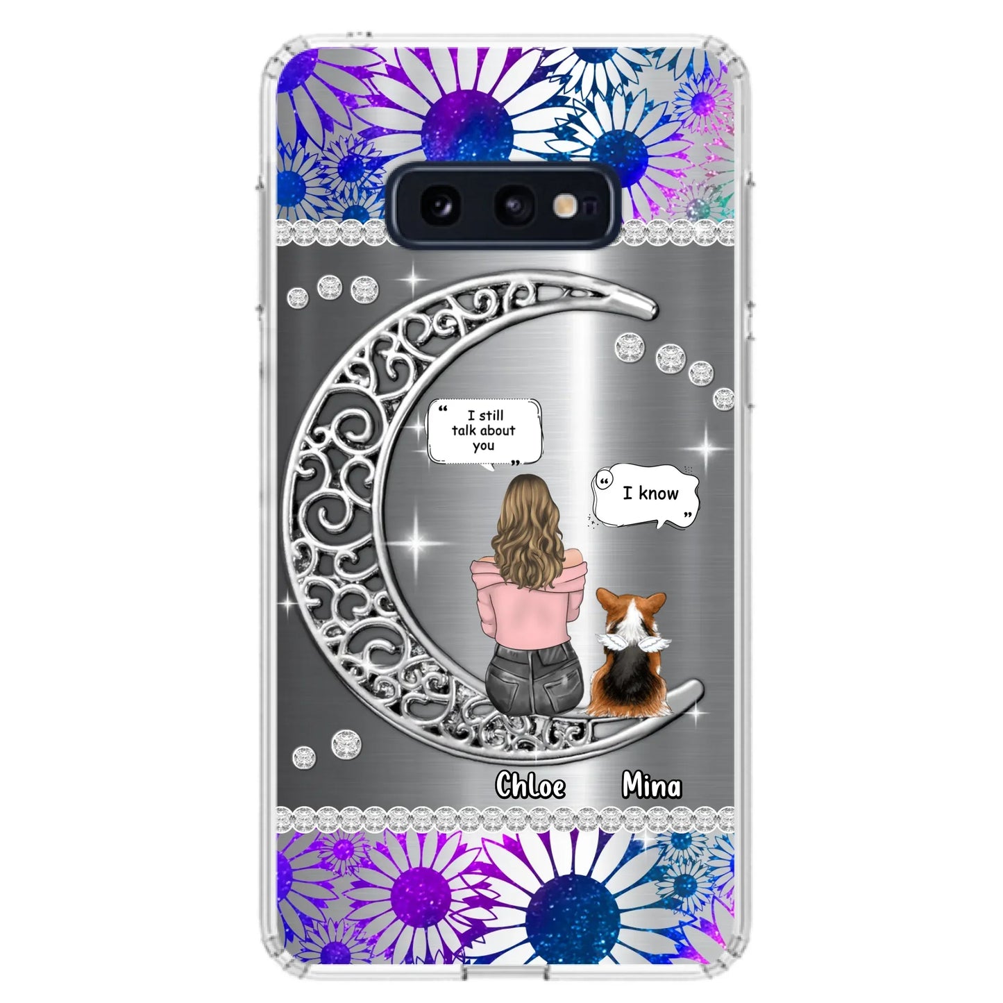Custom Personalized To The Moon & Back Pet Phone Case - Memorial Gift Idea For Dog/ Cat/ Rabbits Owners - Up to 4 Dogs/ Cats/ Rabbits - Case For iPhone And Samsung