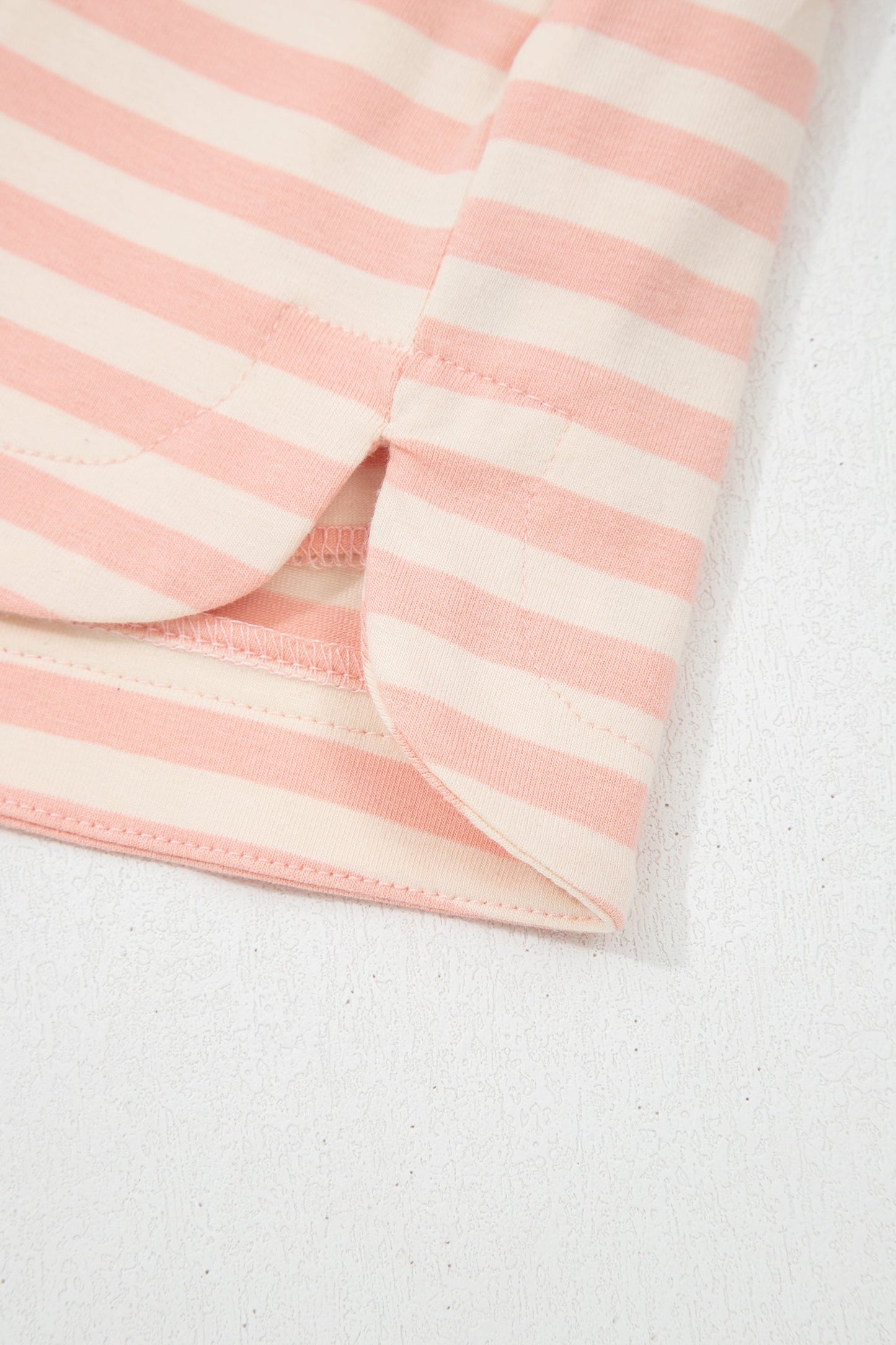 Adelina Stripe Contrast Loose Tee Set