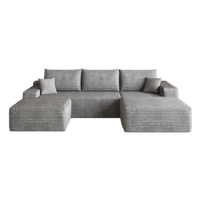 107" Cloud Sectional Sofa with 1 Ottoman