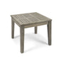 Dexterity Outdoor Square Side Table with Wood Frame - Gray