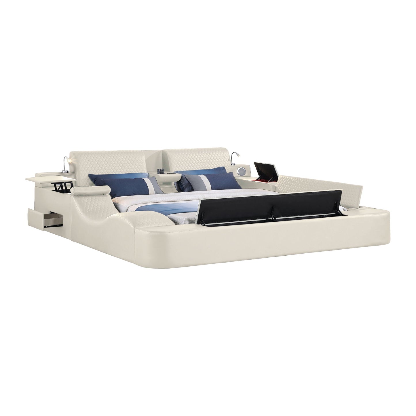 Zoya - Smart Multifunctional Bed, Built In Bluetooth Speakers, USB Charging
