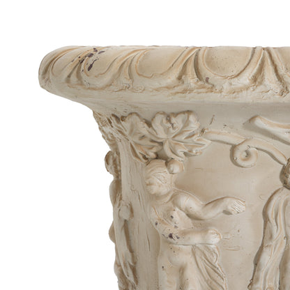 Garden Urn, Antique White, 27" H