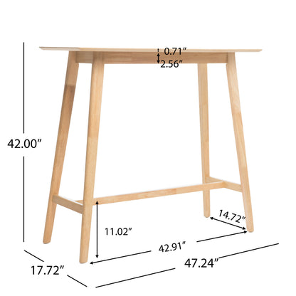 Natural Oak Wood Bar Table