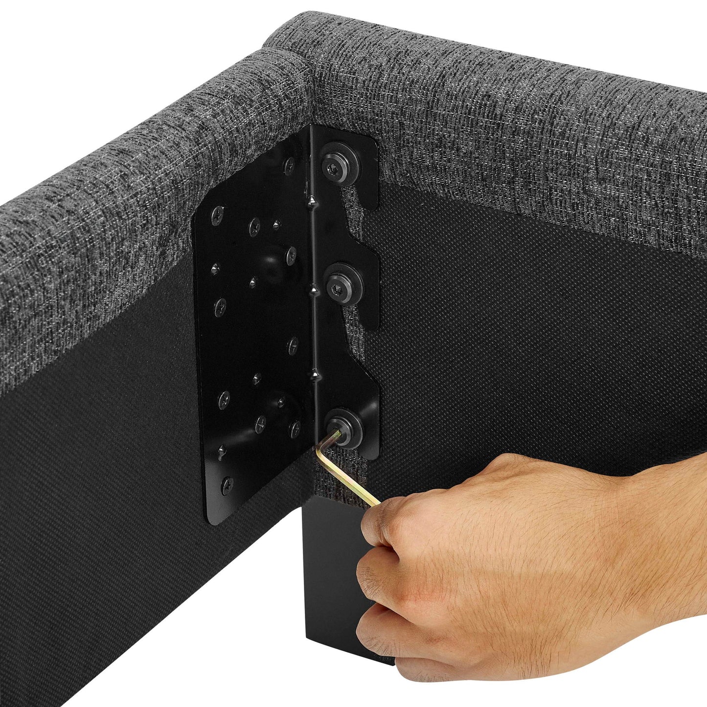 Platform Bed & Upholstered Headboard
