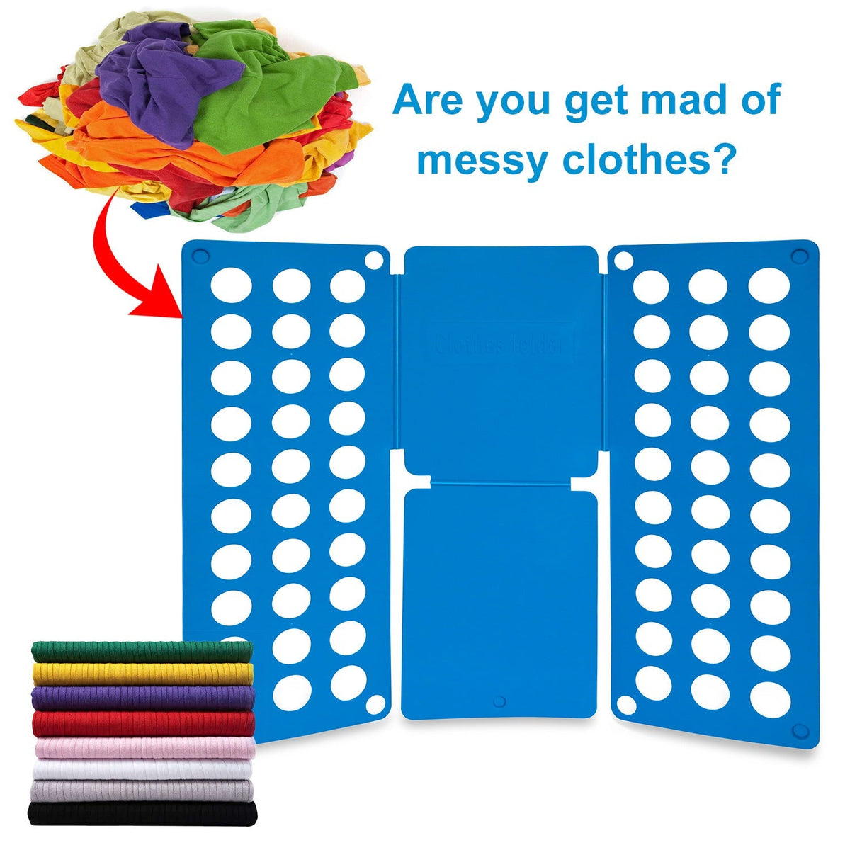 Shirt Folding Board Durable Plastic T-Shirts Clothes Folder 23x27.5inch Plastic Laundry Clothes Flip Fold Laundry Room Organizer