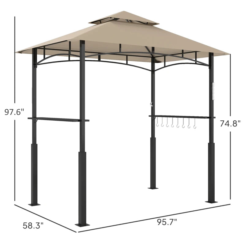 Double-Tiered Barbecue Gazebo Shelter
