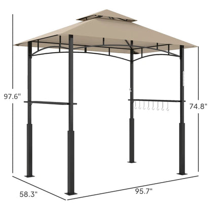Double-Tiered Barbecue Gazebo Shelter