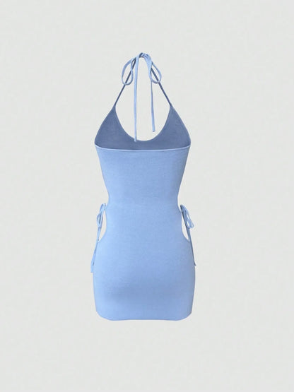Cutout Halter Neck Mini Dress