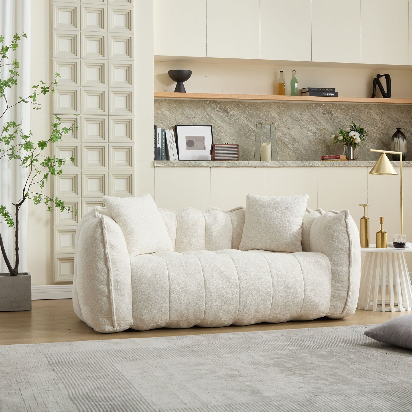 Cozy Beanbag Chair With High Resilience Foam Core For 2