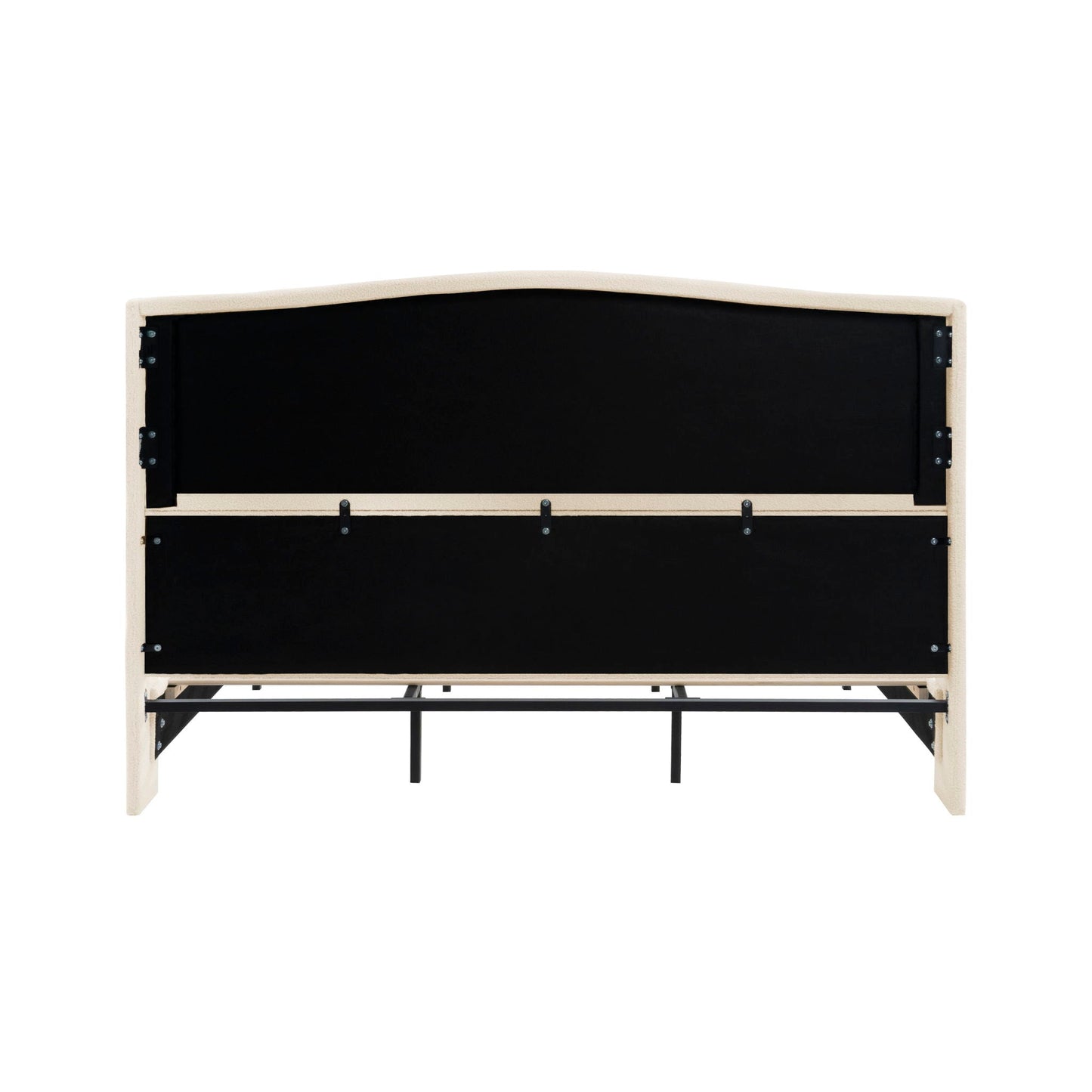Platform Bed Frame With Tall Headboard And High Footboard