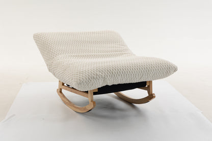 Bean Bag Rocking Chair with Solid Wood Frame